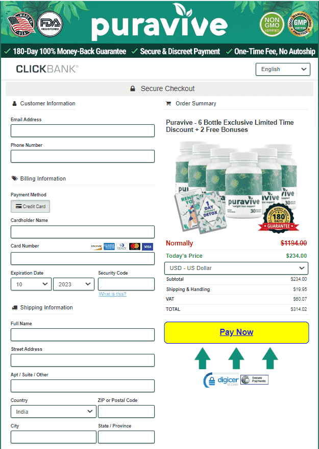 Puravive - Order Page